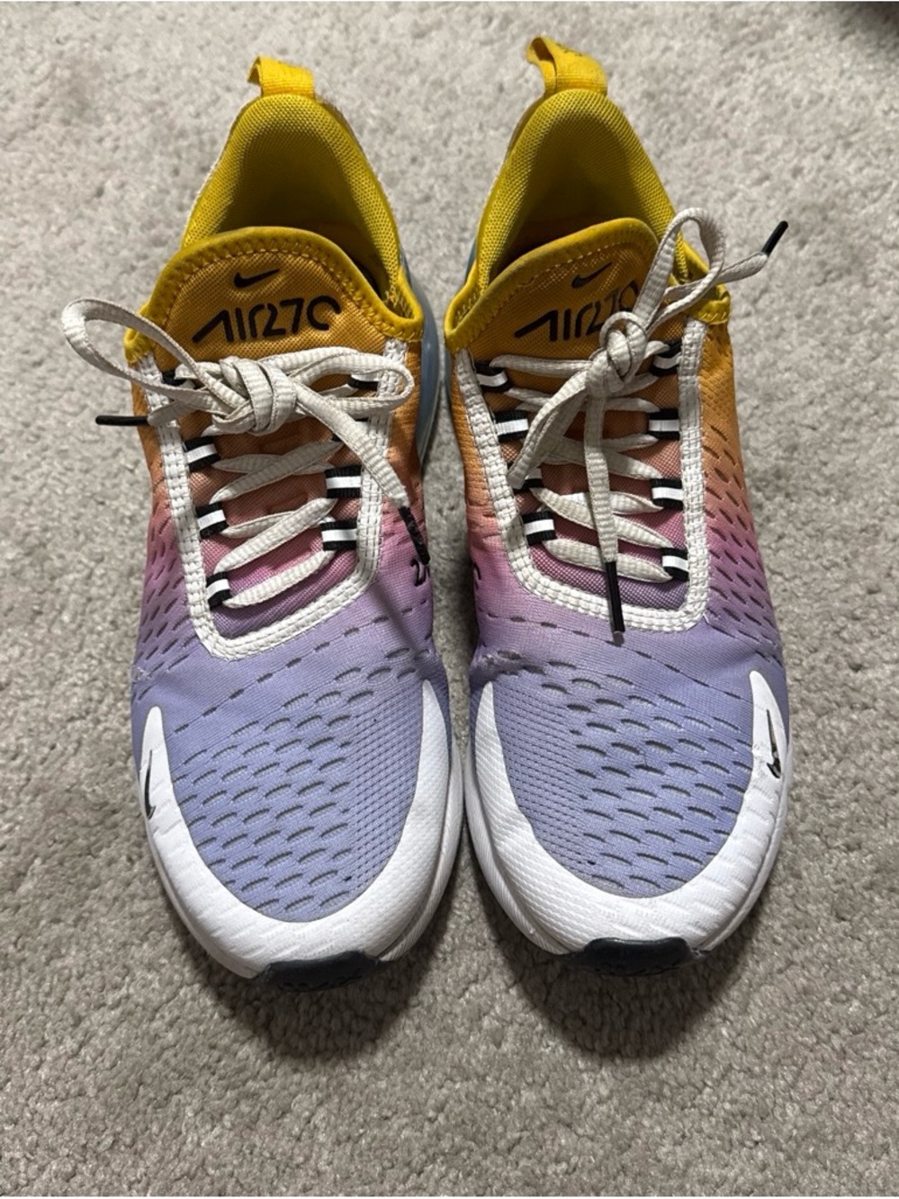 Nike Women’s Gradient Yellow-Purple Lace-Up Sneakers